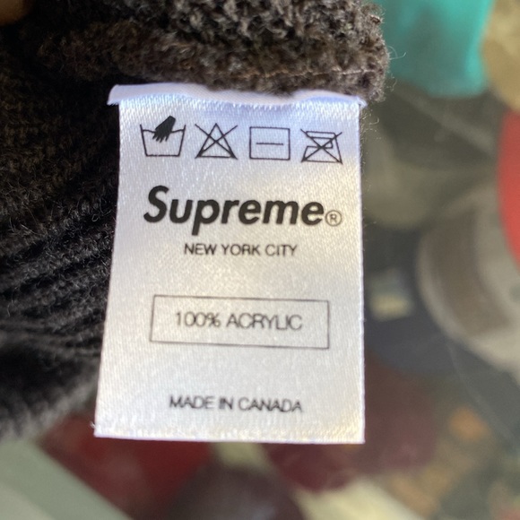 Supreme Beanie used osfa great condition Brown Rare - Picture 3 of 5
